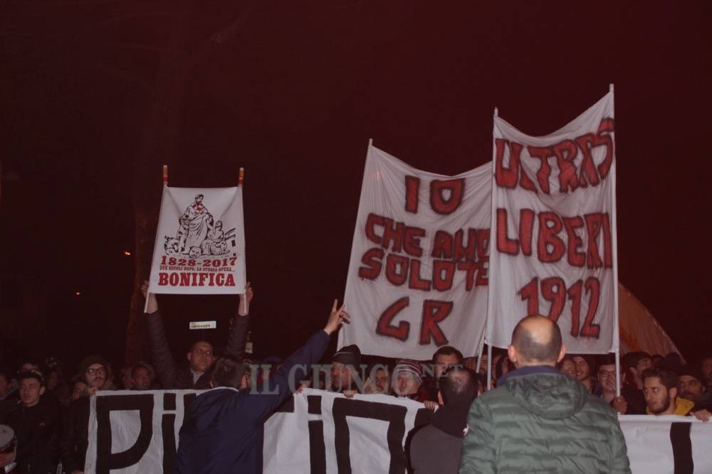 Manifestazione tifosi febbraio 2017