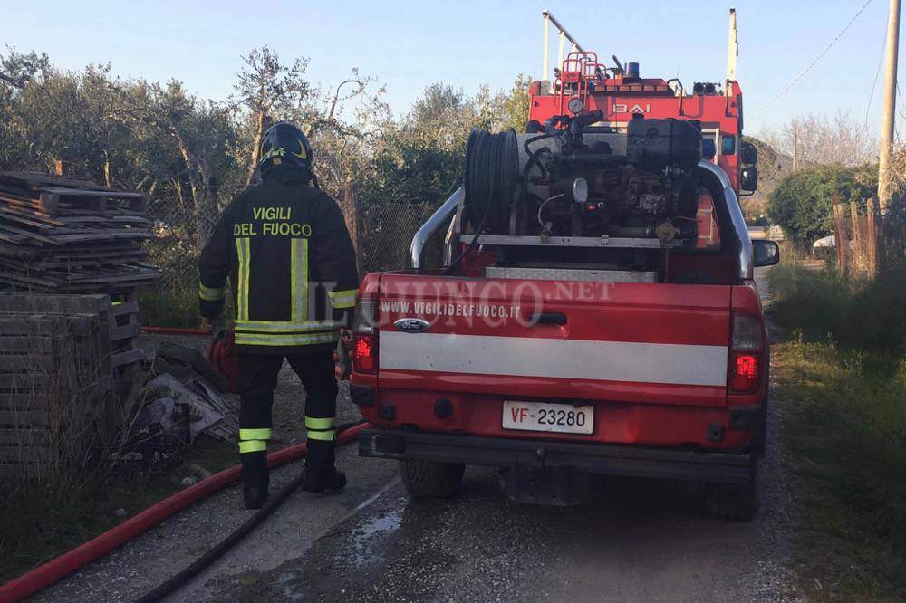 Incendio orto scansanese vvf