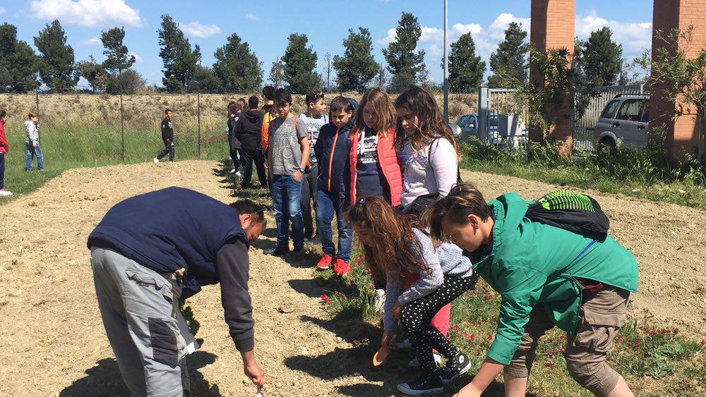 A scuola di compostaggio all’impianto di Futura: studenti in visita alle Strillaie