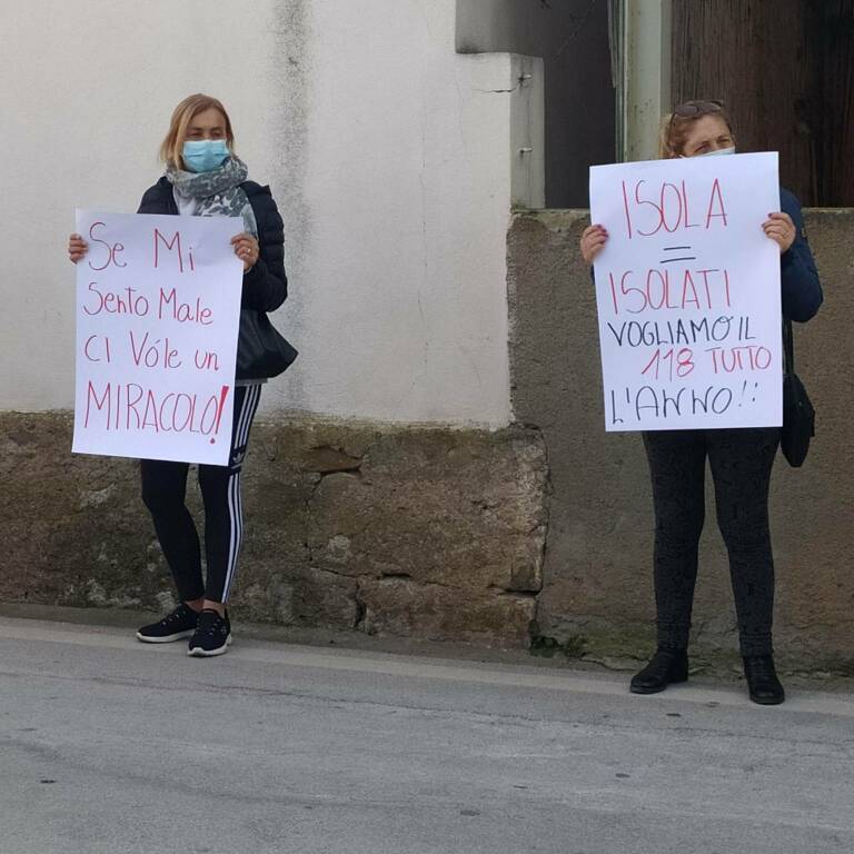 Protesta medico Giglio 2021