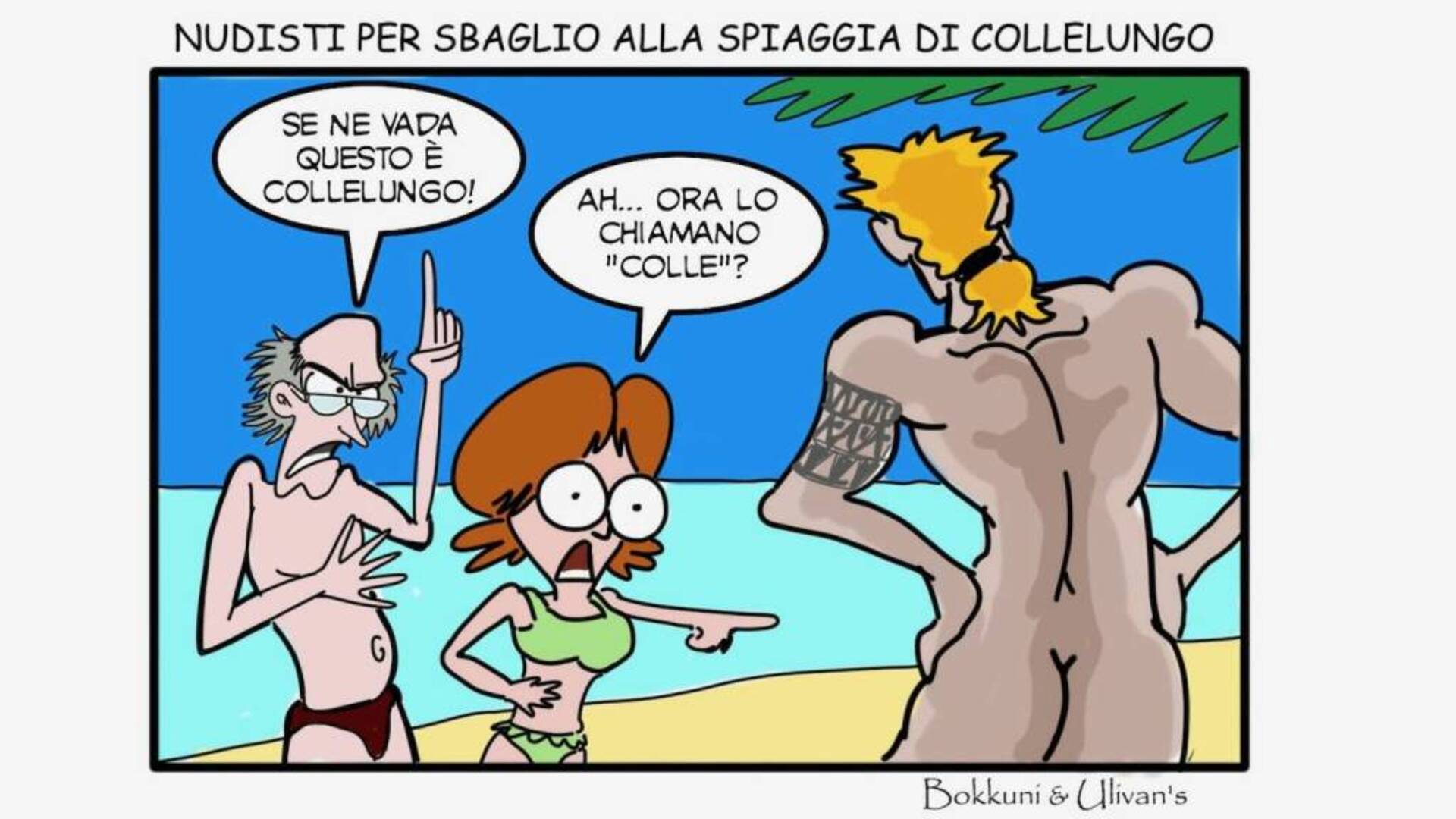 La vignetta di Bokkuni e Ulivan’s: attenzione alla spiaggia “giusta”